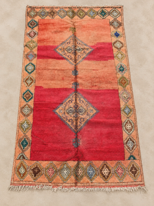 Tapis berbère vintage de Bejaad, dimensions 4 × 2 m